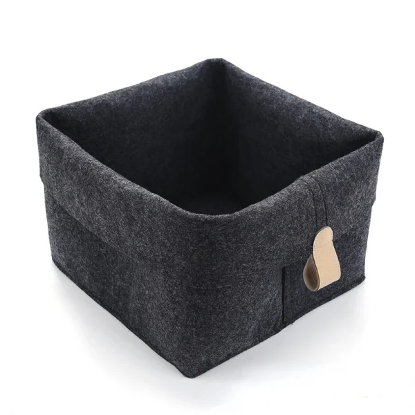 Nordic Felt Storage Basket Creative Convenient Organizer Folding Hallway Entrance Key Small Storage Box Office Desk Home Supply 4