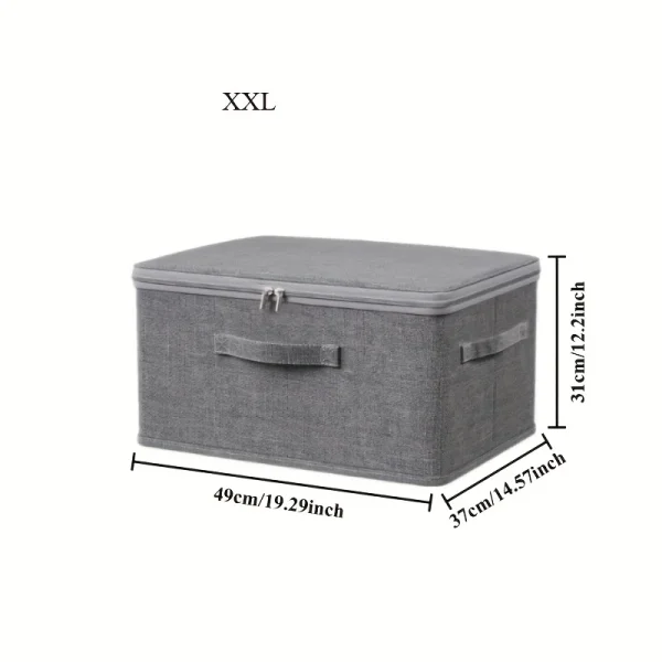 1pc Stackable Storage Box ,Organizer for Toys/Books | grey, Foldable Design for Home/Closet/Bedroom,Space saving design 5