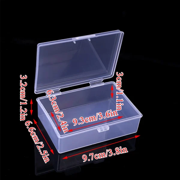 Mini Boxes Rectangle Plastic Card Storage Box Practical Transparent Toolbox Bead Jewelry Case Display Organizer Container 2