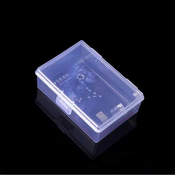 Mini Boxes Rectangle Plastic Card Storage Box Practical Transparent Toolbox Bead Jewelry Case Display Organizer Container 4