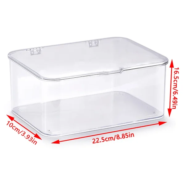 Acrylic Sundries Storage Basket Phone Case Holder Ins Transparent Phone Case Organizer Storage Box with Cover Home Desktop 2
