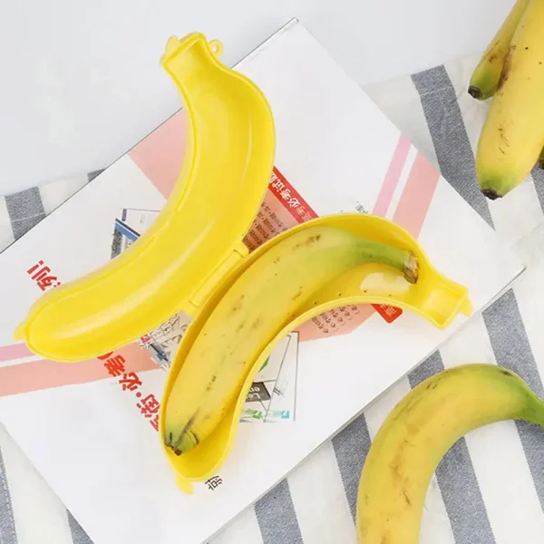 Convenient Banana Case Modern Food Grade Plastic Banana fruit Storage Box Strong Outdoor Carrying bananas protective case 1