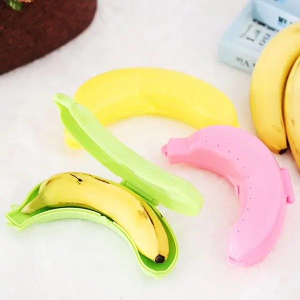 Convenient Banana Case Modern Food Grade Plastic Banana fruit Storage Box Strong Outdoor Carrying bananas protective case 2