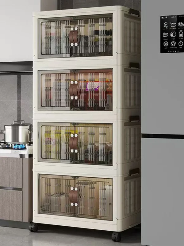 Large Capacity Multifunction Folding Storage Cabinet Dustproof Wardrobe Closet Organizer Easy-to-Install Storage Boxes 2