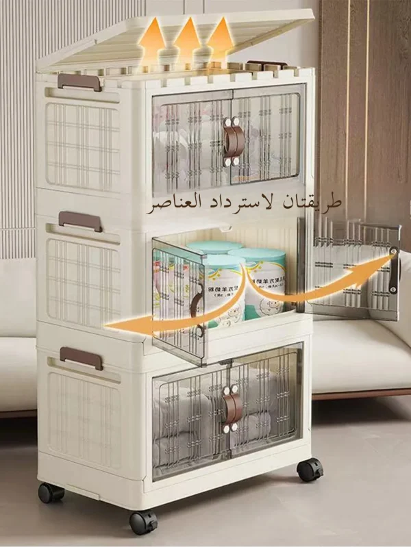 Large Capacity Multifunction Folding Storage Cabinet Dustproof Wardrobe Closet Organizer Easy-to-Install Storage Boxes 4