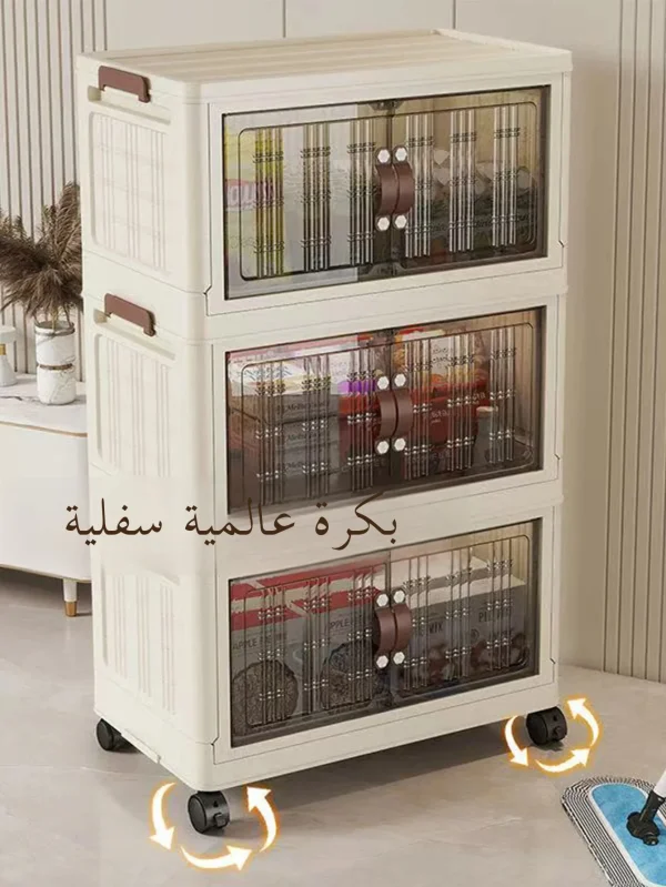Large Capacity Multifunction Folding Storage Cabinet Dustproof Wardrobe Closet Organizer Easy-to-Install Storage Boxes 5