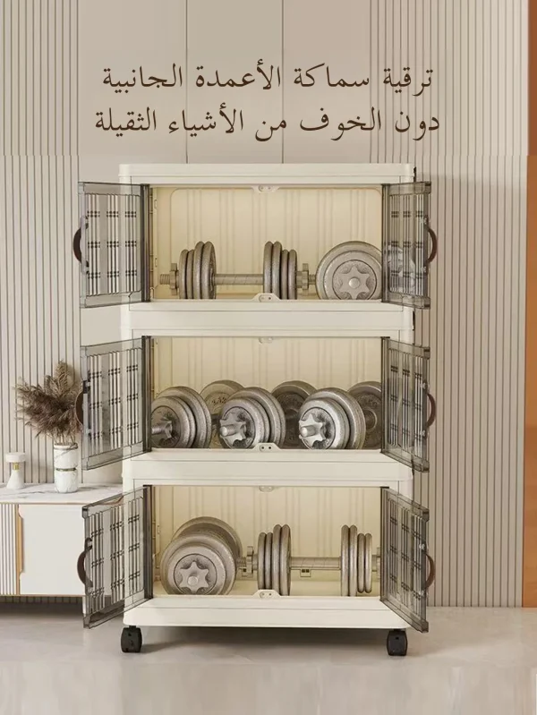 Large Capacity Multifunction Folding Storage Cabinet Dustproof Wardrobe Closet Organizer Easy-to-Install Storage Boxes 6