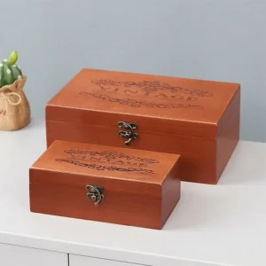 High Quality Storage Box For Gift Packaging Gorgeous Style Vintage Wood Color 1