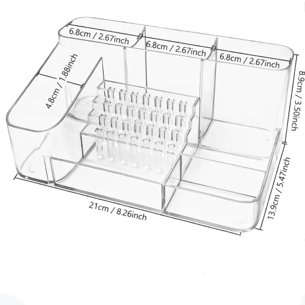 1PC Nail Machine & Nail Drill Stand 28 Hole Transparent Drill Bit Plastic Holder Suitable for Desktop Storage, skincare storage 1