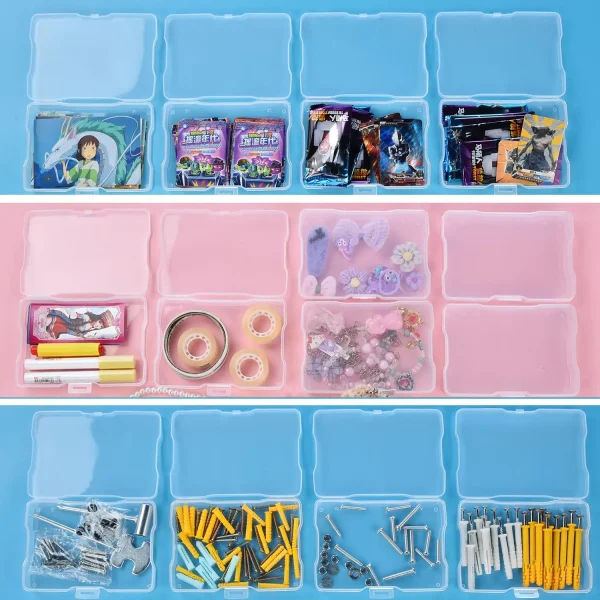 Photo Storage Box with Handle, Photo Organizer Storage Container with 16 Inner Case and 1 Sheet Label for Pictures, Arts 6