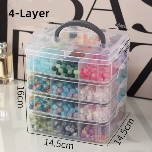 1/2/3/4 Tier Transparent Adjustable Stackable Compartment Slot Plastic Storage Box For Organizing Toys Jewelry Accessories 1