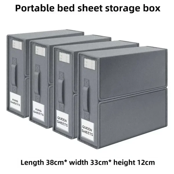 Home storage box, four piece set of bed sheets, foldable Oxford cloth, window view clothing, large capacity storage box 1
