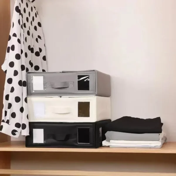 Home storage box, four piece set of bed sheets, foldable Oxford cloth, window view clothing, large capacity storage box 3