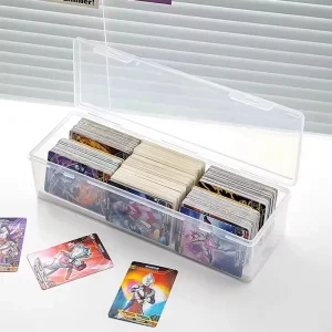 1PC Transparent Clamshell Game Card Storage Box Portable Board Game Organizer Plastic Card Storage Box 1