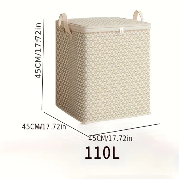 Extra-Large 220-Litre Fabric Storage Box for Quilts, Sheets, Clothes, and Underwear - Portable, Lightweight,and Easy to Carry 6