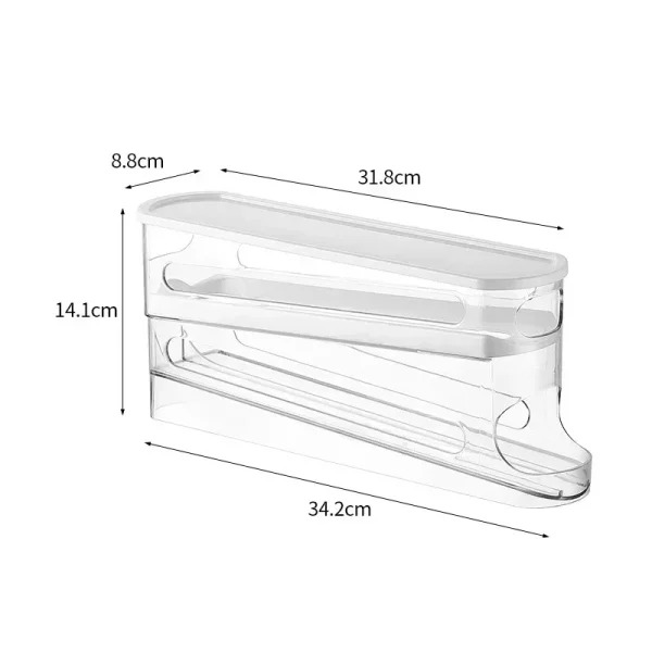 Bilayer Fridge Egg Storage Box Automatic Rolling Eggs Holder Rack Ladder Style Refrigerator Eggs Dispenser Egg Organizer Holder 6