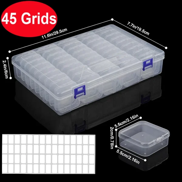 DIY Diamond Painting Embroidery Storage Box, Nail Art Jewelry Rhinestone Mosaic Storage Container, Multifunctional Storage Box 2