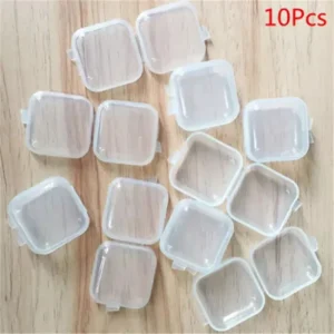 10PCS Mini Transparent Plastic Box Container Separate Storage Box Jewelry Earplugs Medicine Storage Box Small Gift Box 1