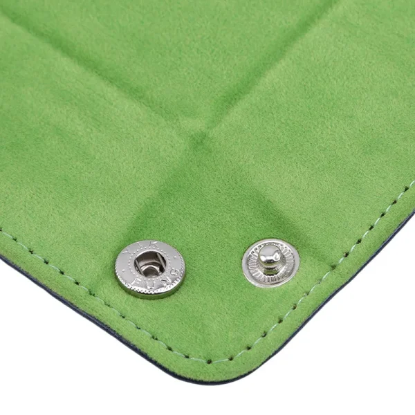 New Rectangle Storage Tray PU Leather Velvet Folding Dice Tray Table Games Key Wallet Coin Organizer Trays Sundries Serving Tray 6