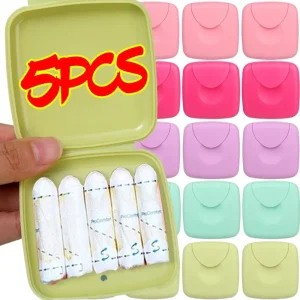 Creative Portable Women Tampons Storage Box Holder Tool Travel Outdoor Set Supplies Plastic Cosmetic Cotton Jewelry Storage Box 1