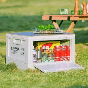 Camping storage box, trunk organizer, camping picnic camping box, car folding outdoor bench and chopping board 1
