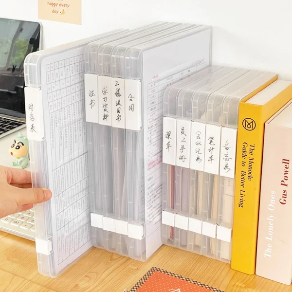 A4 File Storage Box, Portable Folder, Student Materials, Test Paper Classification, Organization, Stationery And File Box 3