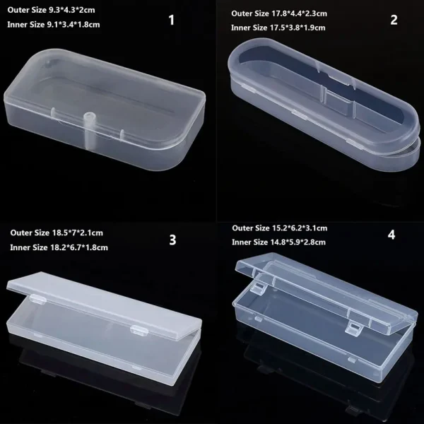 8 Sizes Small Square Clear Plastic Storage Box For Jewelry Diamond Embroidery Craft Bead Pill Home Storage Supply 5