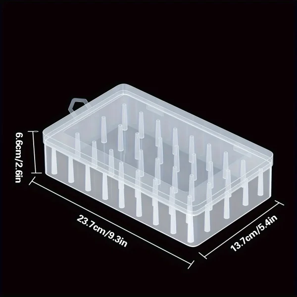 42 roll sewing thread storage box, transparent PP plastic embroidery sewing set storage box, portable large capacity 3
