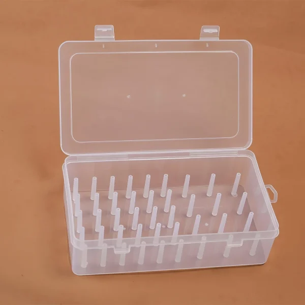 42 roll sewing thread storage box, transparent PP plastic embroidery sewing set storage box, portable large capacity 4