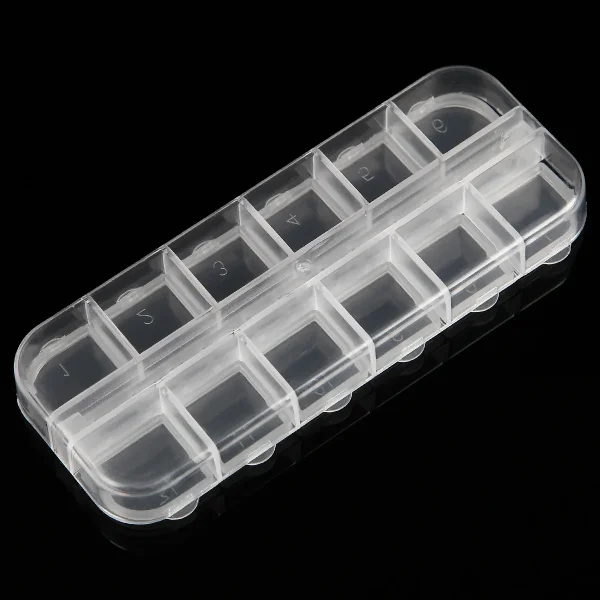 12 Grids Clear Plastic Jewelry Box Multipurpose Plastic Tool Box Multi-size Adjustable Beads Earrings Jewelry Storage Square Box 5