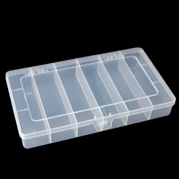 6 Grid Rectangular Storage Box PP Plastic Transparent Box Lure Fishing Gear Classification Small Hardware Tools Arrangement 3