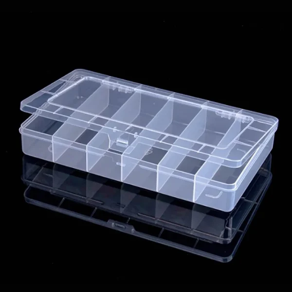 6 Grid Rectangular Storage Box PP Plastic Transparent Box Lure Fishing Gear Classification Small Hardware Tools Arrangement 5