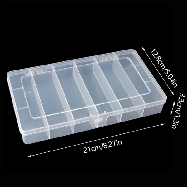 6 Grid Rectangular Storage Box PP Plastic Transparent Box Lure Fishing Gear Classification Small Hardware Tools Arrangement 6