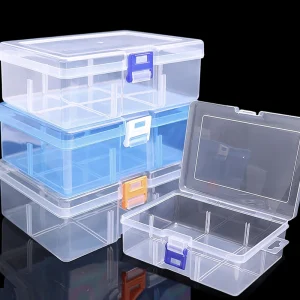 Portable Storage Box Plastic Case Large Container Dustproof Electronic Parts Screw Tool Beads Organizer Screw Compartment Boxes 1