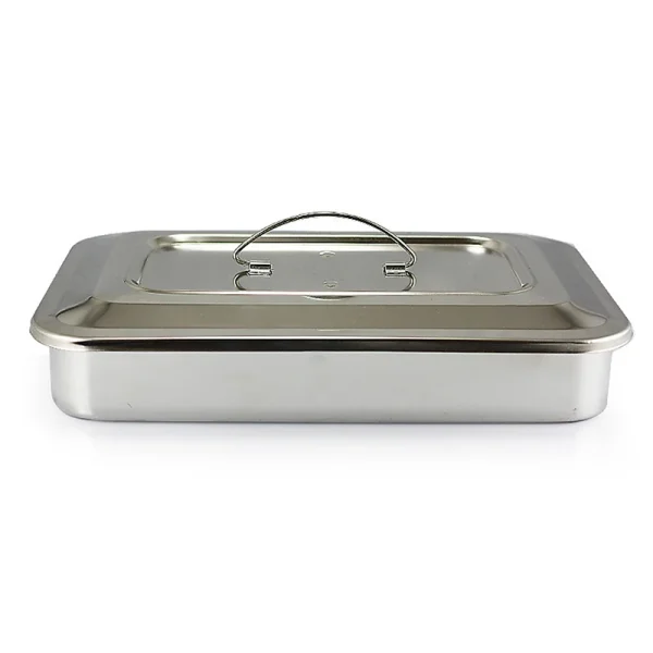 Stainless Steel 201 Dental Instruments Tray Surgical Nursing Lid Medical Equipment Steriliser Container For Dentist Storage Box 5