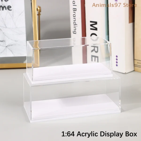 Transparent Acrylic Hard Cover Case Display Box For Car Model Figure Collectible Miniature Home Storage Display Box 6