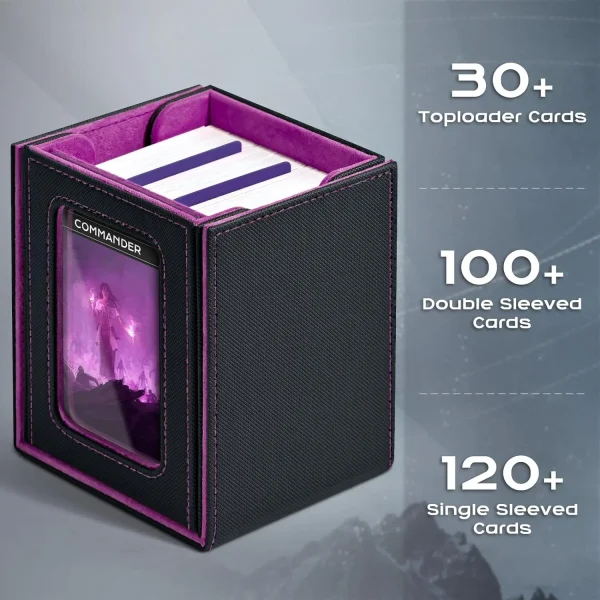 New window 100+ card box card storage box high-grade PU leather container game card holder collection card 3