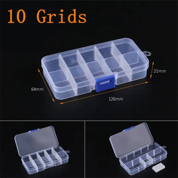 Adjustable 3-36 Grids Compartment Plastic Storage Box Jewelry Earring Bead Screw Holder Case Display Organizer Container 4