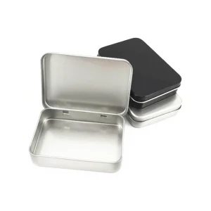 1pcs Metal Tin Silver Black Flip Storage Box Tool Box Money Coin Candy Key Business Card Storage Box 1