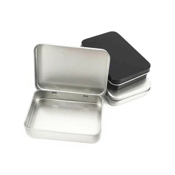 1pcs Metal Tin Silver Black Flip Storage Box Tool Box Money Coin Candy Key Business Card Storage Box 1