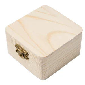 8x8x4.5cm Plain Natural Wooden Packing Box Storage Box Gift Box Wooden Storage Box Home Sundries Storage Box 1