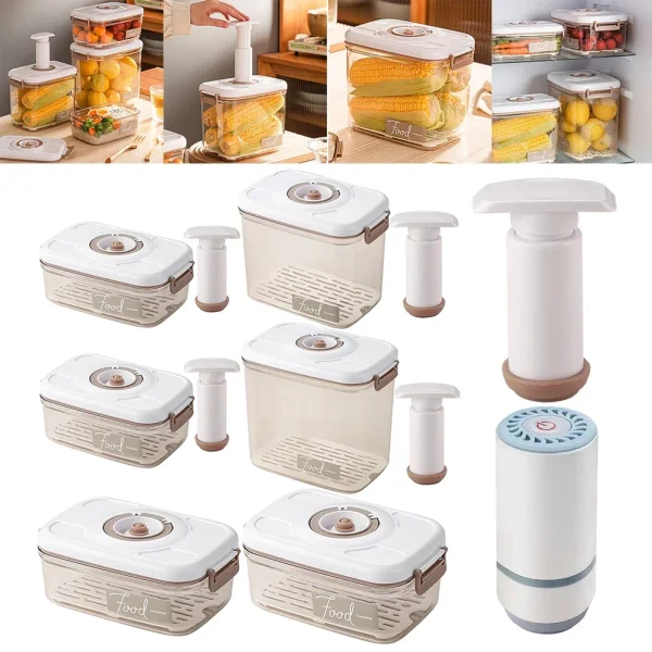Vacuum Food Storage Box Food Storage Container Large Capacity Sealed Food Storage Box Multifunction for Meat Fruits Vegetables 1