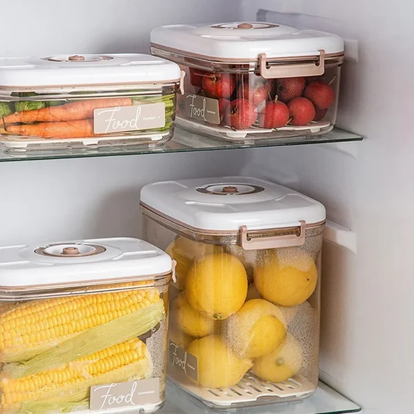 Vacuum Food Storage Box Food Storage Container Large Capacity Sealed Food Storage Box Multifunction for Meat Fruits Vegetables 2
