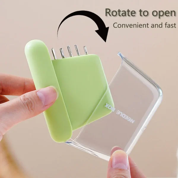 1Pcs Magnetic Suction Hand Sewing Needle Storage Box, with 10 Needles, Sewing Needle Set, Portable Sewing Tool 3