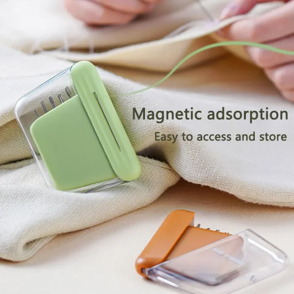 1Pcs Magnetic Suction Hand Sewing Needle Storage Box, with 10 Needles, Sewing Needle Set, Portable Sewing Tool 4