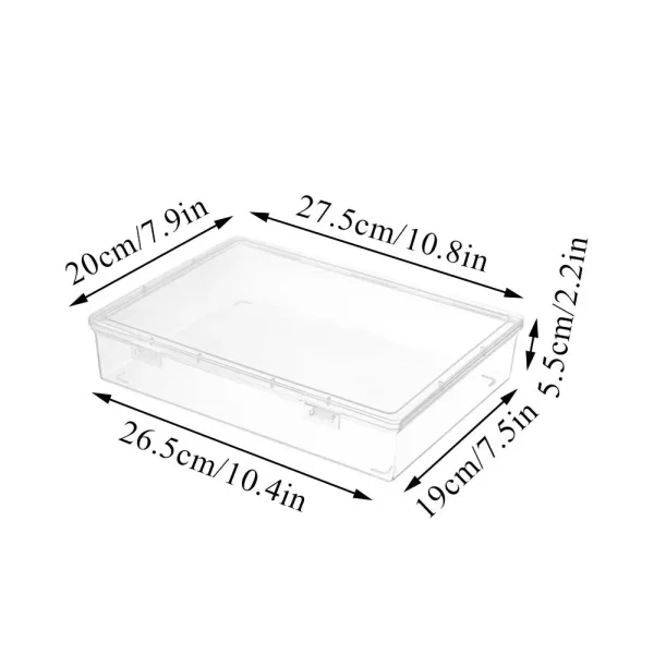 Plastic Storage Box For Office Large Capacity Transparent Paper Storage Case Desktop Storage Organization Document Box 5