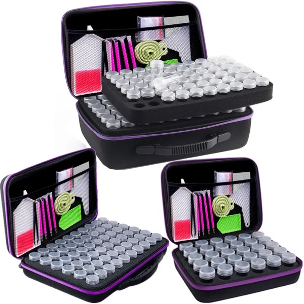 DIY Diamond Painting Embroidery Storage Box, Nail Art Jewelry Rhinestone Mosaic Storage Container, Multifunctional Storage Box 1
