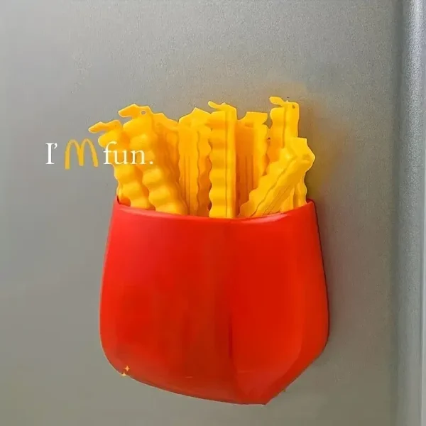 Creative French Fries Sealing Clip Magnetic Refrigerator Sticker Storage Box Food Moisture-Proof Sealing Clip Storage Box 2