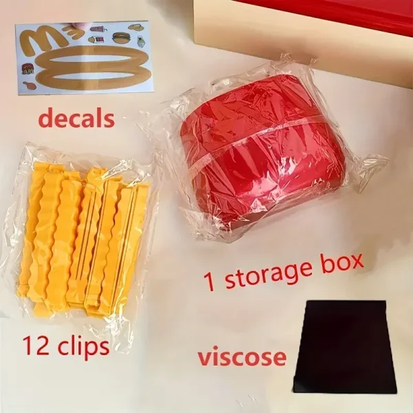 Creative French Fries Sealing Clip Magnetic Refrigerator Sticker Storage Box Food Moisture-Proof Sealing Clip Storage Box 3