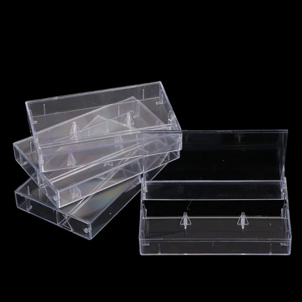 10Pcs Recording Blank Cassette Case Audio Storage Box Transparent Dustproof Box 2
